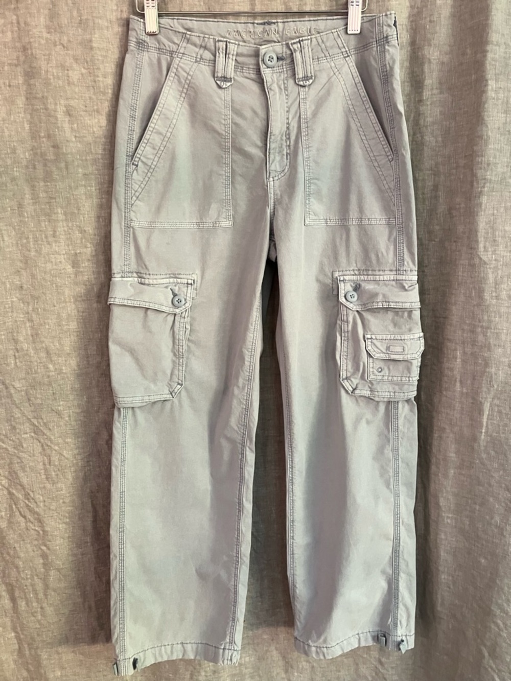 American Eagle High-Rise Cargo Pant in light blue